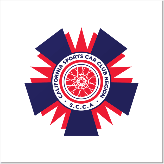 SCCA (Sports car Club of America) California region vintage emblem - colour print Wall Art by retropetrol